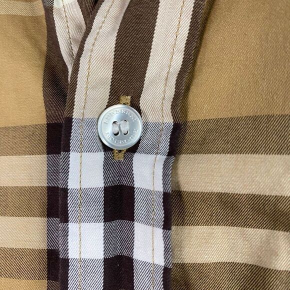 Burberry Brit Men's Nova Check Button-Down Shirt - Size M - Picture 4 of 6